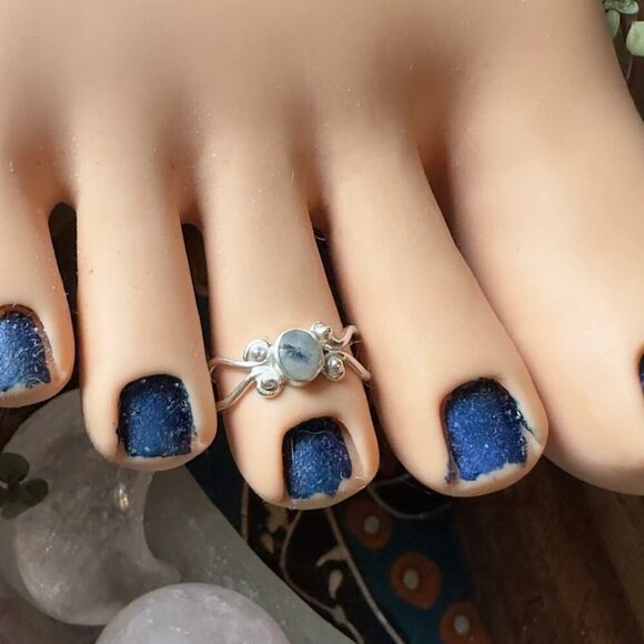 Moonstone Sterling Silver Toe Ring - Picture 2 of 5